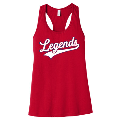 Ladies Legends Jersey Racerback Tank - Red Thumbnail