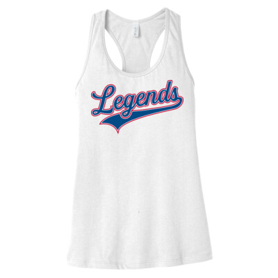 Ladies Legends Jersey Racerback Tank - White Thumbnail