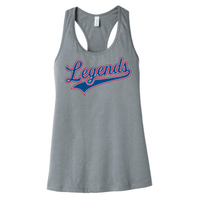 Ladies Legends Jersey Racerback Tank - Grey Thumbnail