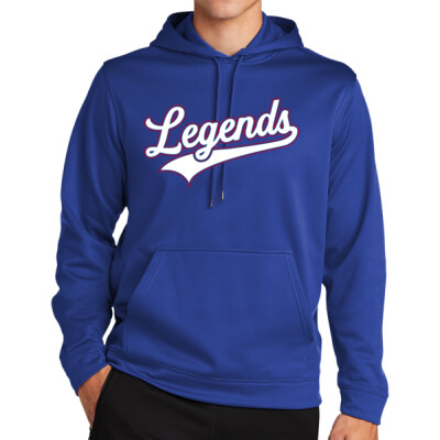 Adult Unisex Legends Sport-Wick Fleece Hoodie - Royal Thumbnail