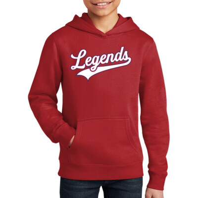 Youth Legends Soft Fleece Hoodie - Red Thumbnail