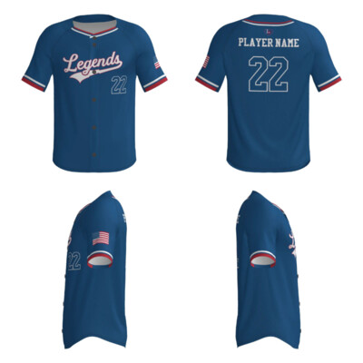 Royal - Legends Button Down Jersey Thumbnail